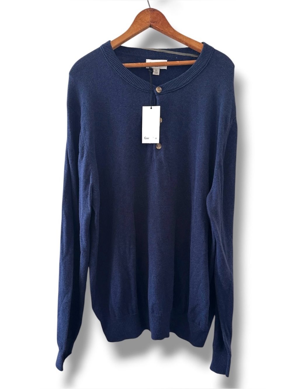 NWT Goodfellow & Co Navy Blue Knit Cardigan Sweater Men’s Size XL Academia Fall